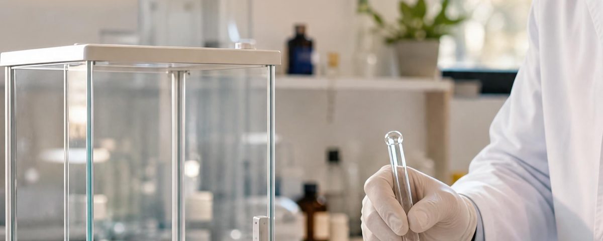 Préparation d'une solution au préparatoire, matériel de laboratoire pharmaceutique
